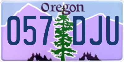 OR license plate 057DJU