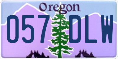 OR license plate 057DLW