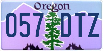 OR license plate 057DTZ