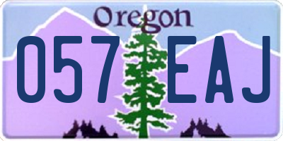 OR license plate 057EAJ