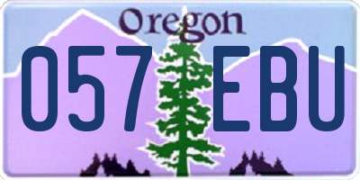 OR license plate 057EBU