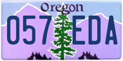 OR license plate 057EDA
