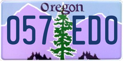 OR license plate 057EDO