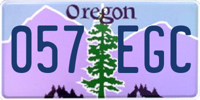 OR license plate 057EGC