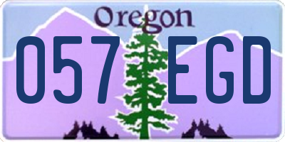 OR license plate 057EGD