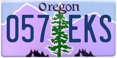 OR license plate 057EKS