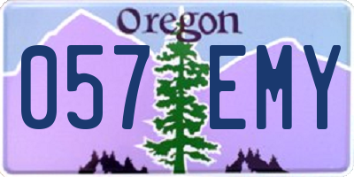 OR license plate 057EMY