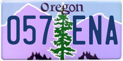 OR license plate 057ENA