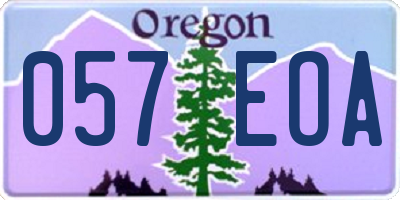 OR license plate 057EOA
