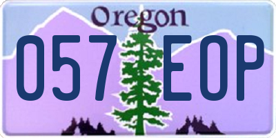 OR license plate 057EOP