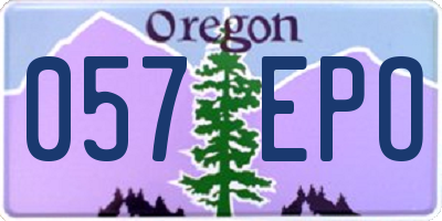 OR license plate 057EPO