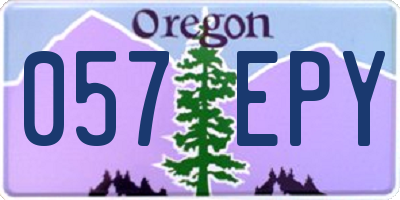 OR license plate 057EPY