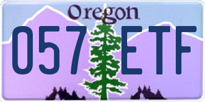 OR license plate 057ETF