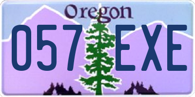 OR license plate 057EXE