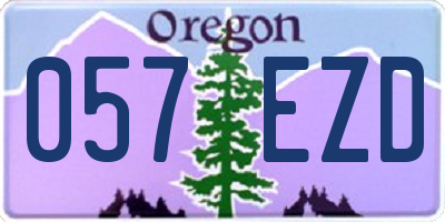 OR license plate 057EZD