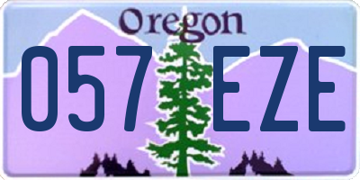 OR license plate 057EZE