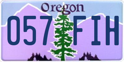 OR license plate 057FIH