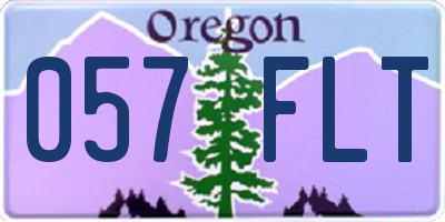 OR license plate 057FLT