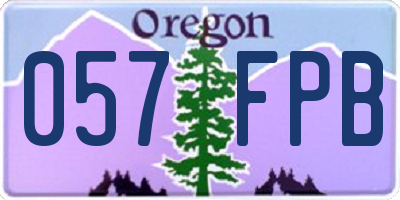 OR license plate 057FPB