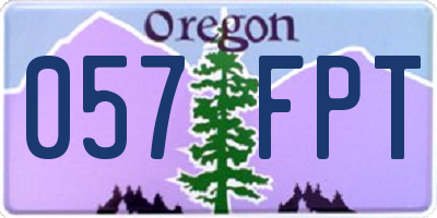 OR license plate 057FPT