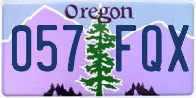 OR license plate 057FQX