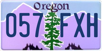 OR license plate 057FXH