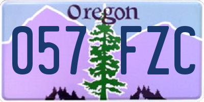 OR license plate 057FZC