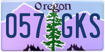 OR license plate 057GKS