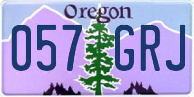 OR license plate 057GRJ