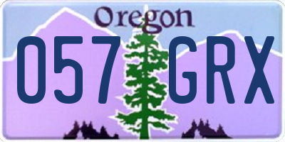 OR license plate 057GRX