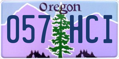 OR license plate 057HCI