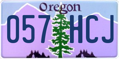 OR license plate 057HCJ
