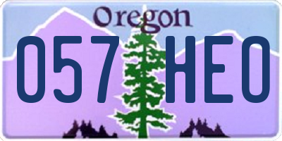 OR license plate 057HEO