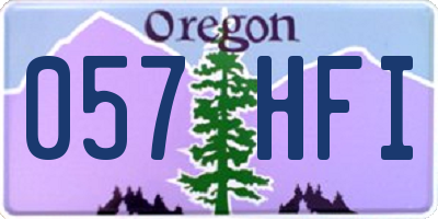 OR license plate 057HFI