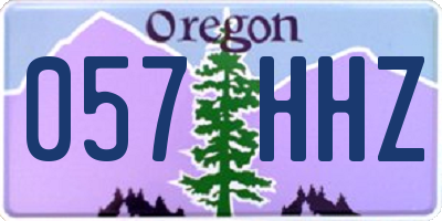 OR license plate 057HHZ