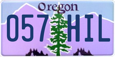 OR license plate 057HIL
