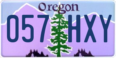 OR license plate 057HXY