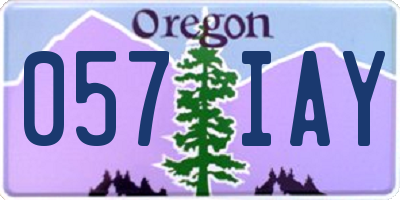 OR license plate 057IAY