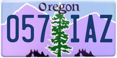 OR license plate 057IAZ