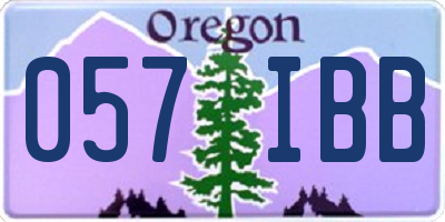 OR license plate 057IBB