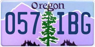 OR license plate 057IBG