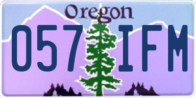 OR license plate 057IFM