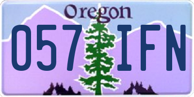 OR license plate 057IFN