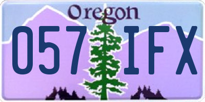 OR license plate 057IFX