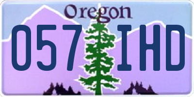 OR license plate 057IHD
