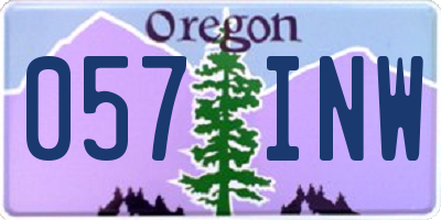 OR license plate 057INW