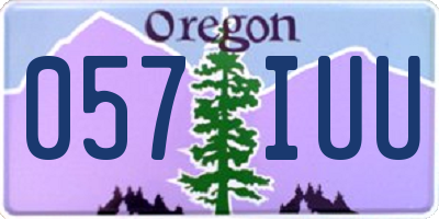 OR license plate 057IUU