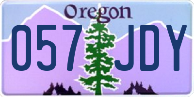 OR license plate 057JDY