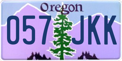 OR license plate 057JKK