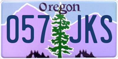 OR license plate 057JKS